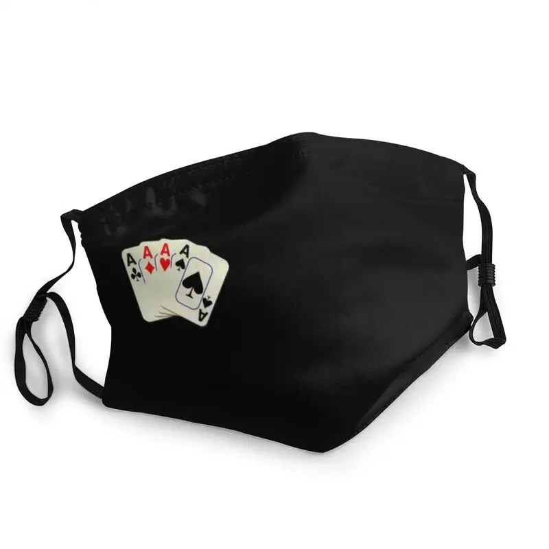

Ace Of Cards Dress Mask Dustproof Non-Disposable Fashion Poker Card Game Face Mask Protection Adult Respirator Mouth-Muffle