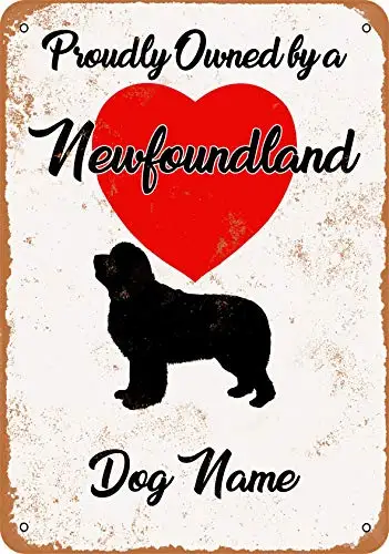 

Металлический знак-название собаки на заказ-дервинтажный вид