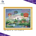 Разноцветные воздушные шары Joy Sunday F139, 14CT, 11CT, с счетом и штамповкой, для домашнего декора, разноцветные воздушные шары, наборы для вышивки крестиком