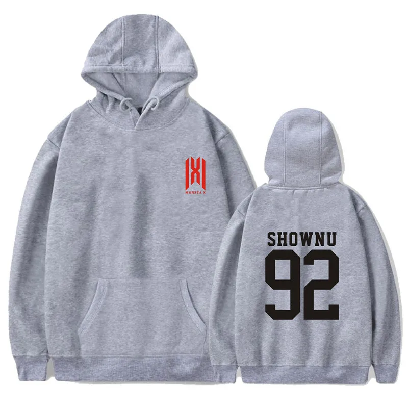 PG038 Monsta X World Tour MonstaX с именами членов группы толстовки KPOP пуловеры с капюшоном