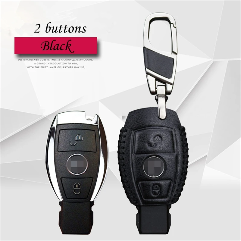 Чехол LUNASBORE из натуральной кожи для автомобильного ключа чехол Mercedes W203 W210 W211 C E S CLS