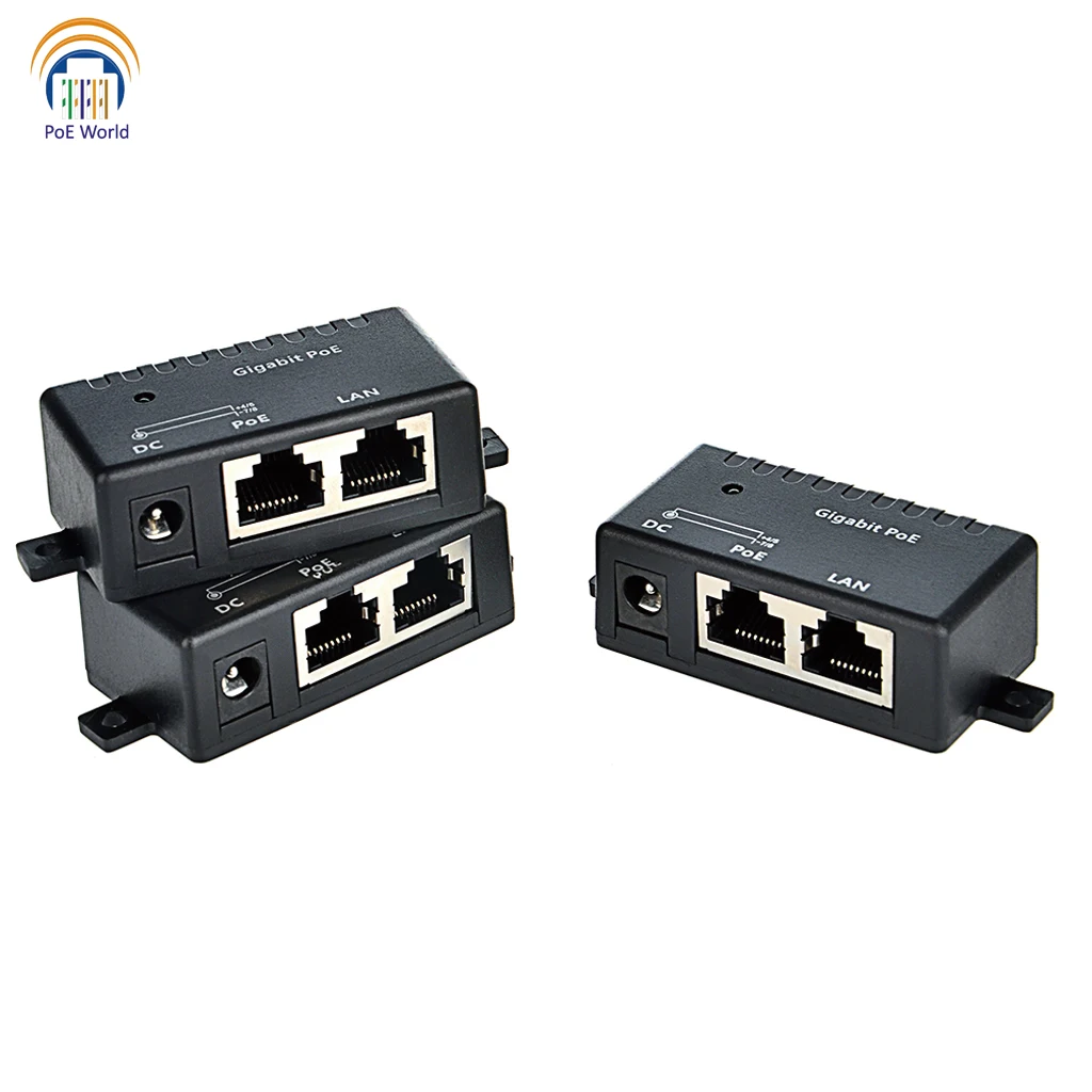 PoE-адаптер 24 Вт гигабитный с питанием через Ethernet режим инжектора B блоком питания
