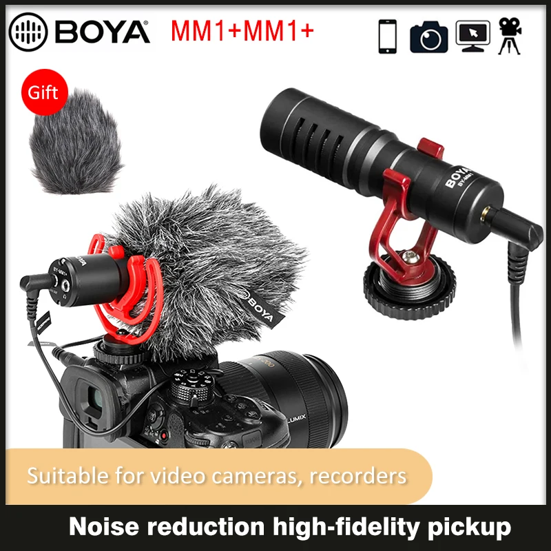 BOYA BY MM1 + / беспроводной микрофон суперкардиоидный конденсаторный дробовик