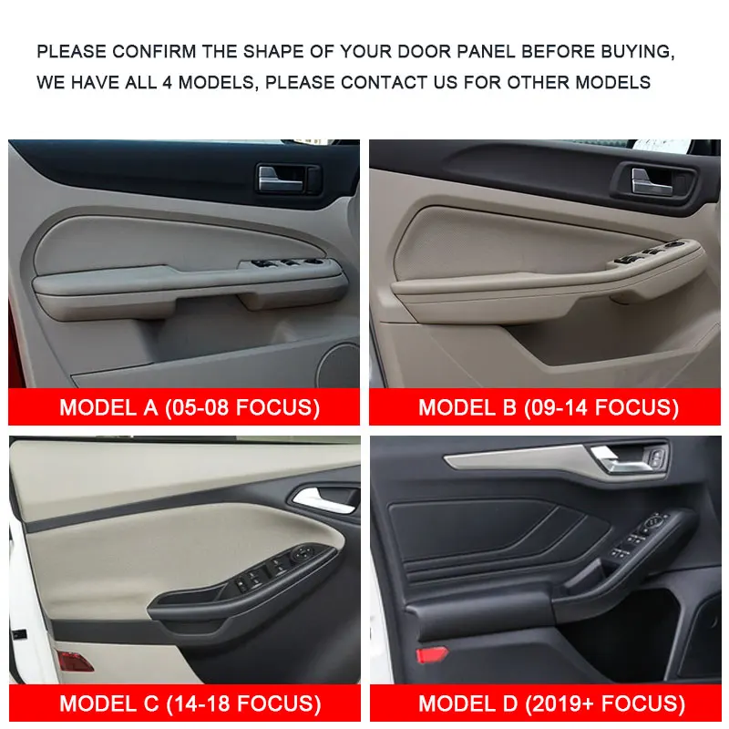 4 шт. защитная накладка на подлокотник для салона автомобиля Ford Focus 2005 2006 2007 2008 |