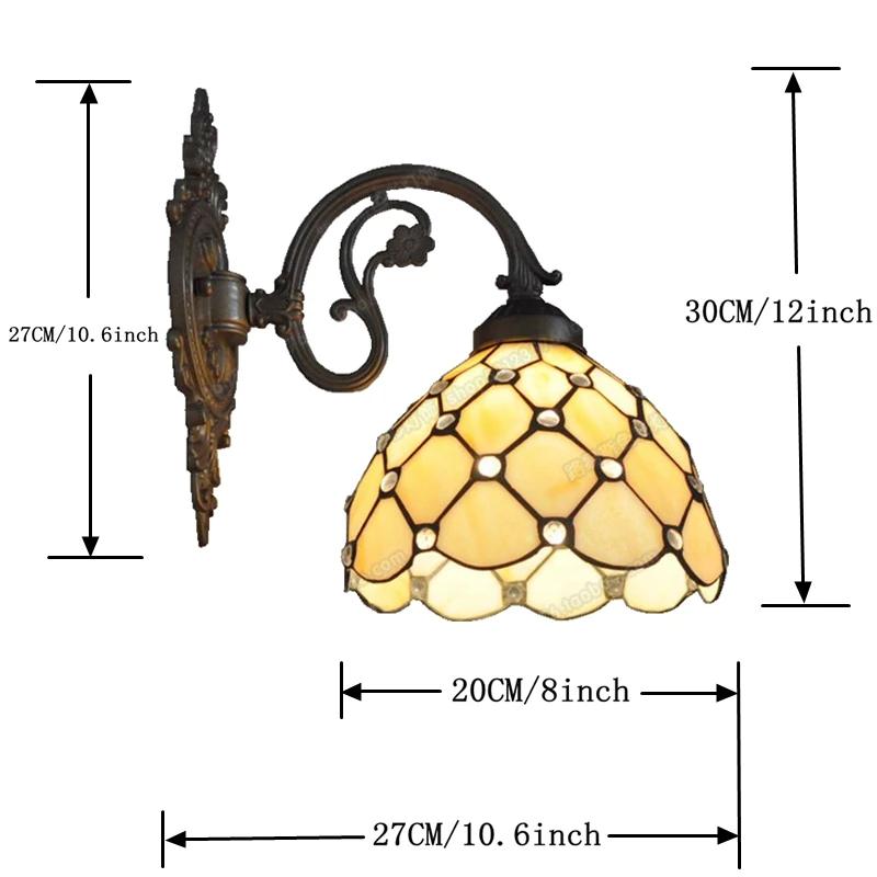 Европейский классический настенный светильник из стеклянных бусин