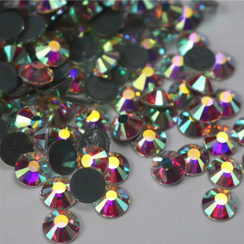 AAAA Crystal Ab SS6-SS50 High Quality Flatback Hot Fix Rhinestone Stones And Crystals Strass DIY Clothes Sewing Decoration | Дом и сад