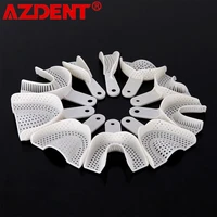 10pcs dental impression trays plastic materials upper and lower teeth holder for dentists full mouth tools