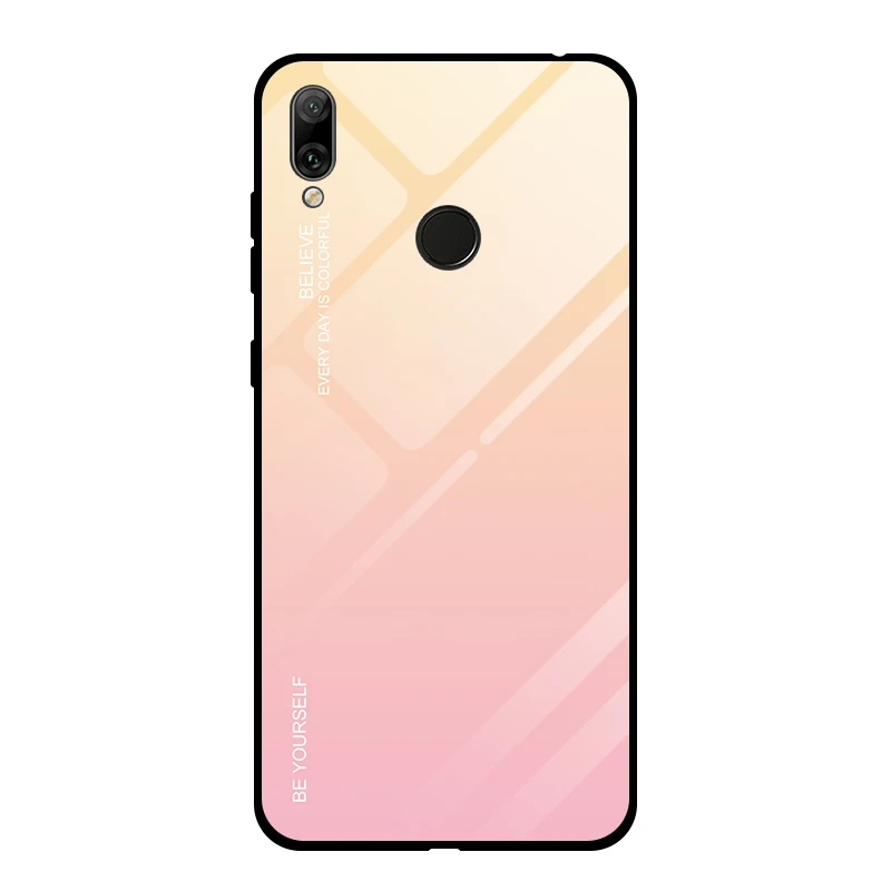 01 Роскошный чехол для телефона из закаленного стекла для huawei Y9 Y7 Y5 Y6 Prime Y7 Y6 Y5 Prime защитный чехол для задней крышки - Цвет: 01