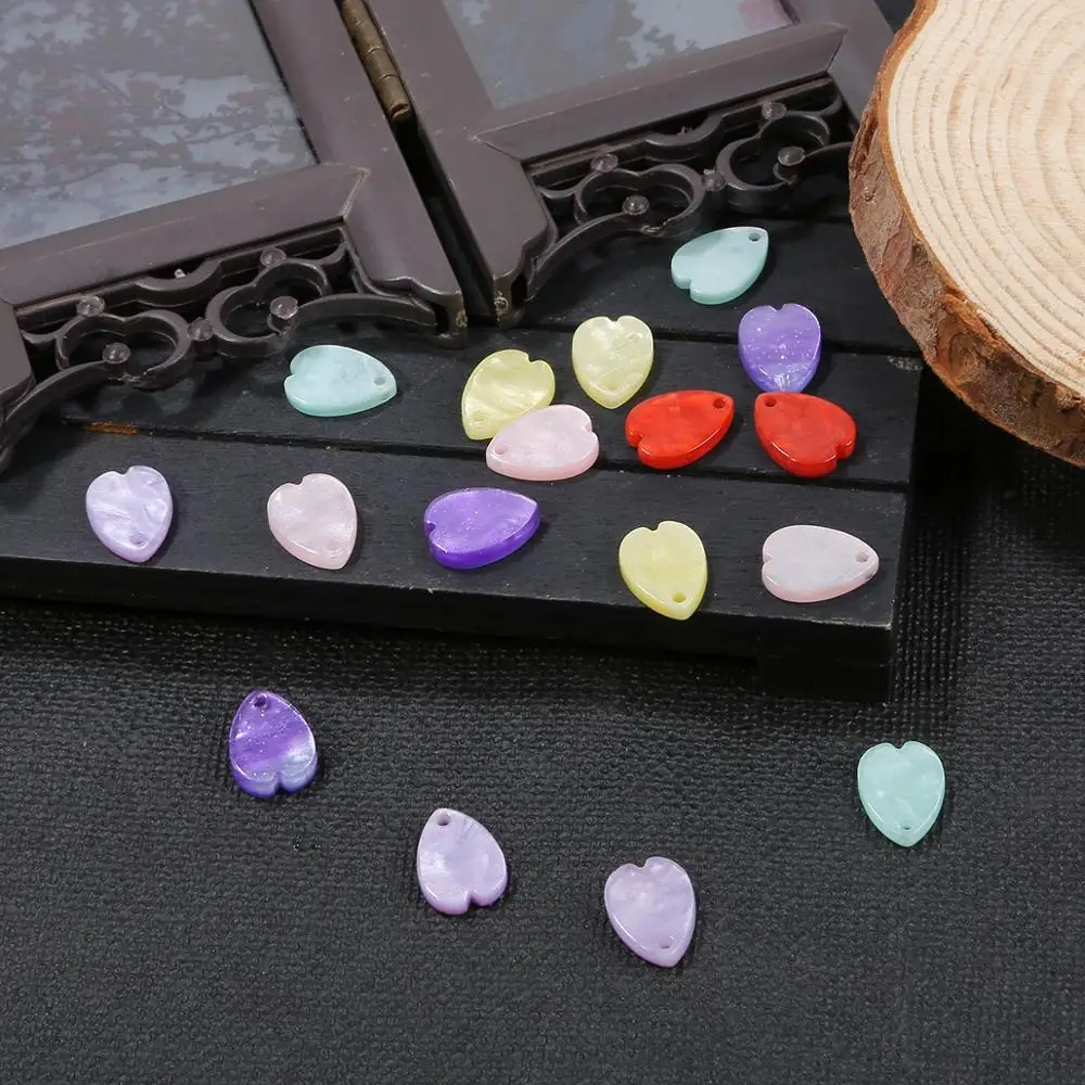 10 шт./лот акриловые ацетатные оболочки как лепестки бусины для ювелирных изделий