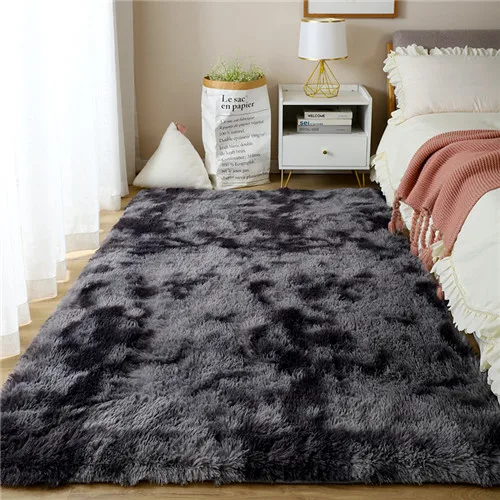 Soft Fluffy Orange Area Rug Colorful Shaggy Kids Room Plush Playing Mat Living Carpet Home Decor Nursery Rugs | Дом и сад