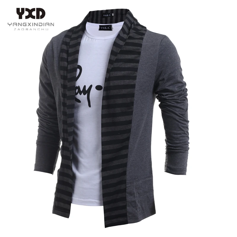 Бесплатная доставка Мужская одежда кардиганы со сращением вязаный свитер в