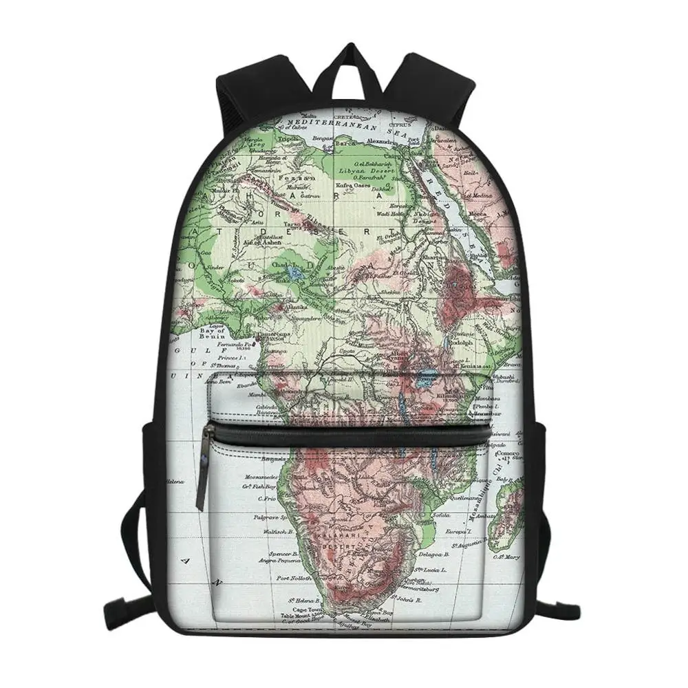 Знаменитая карта мира школьный рюкзак дорожная Детская сумка для девочек и