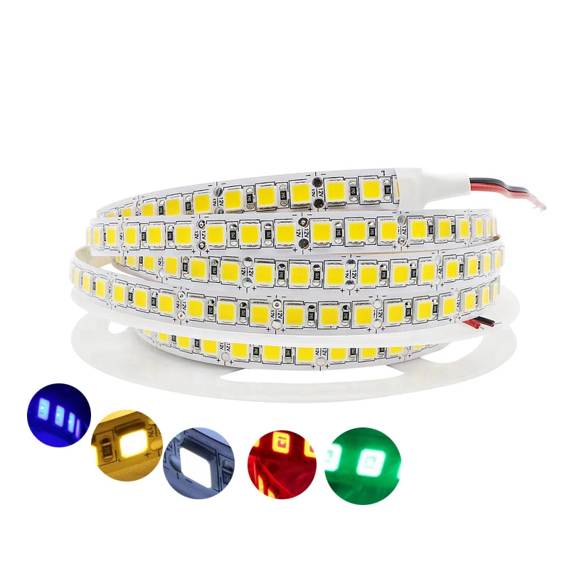 

Гибкая светодиодная лента SZYOUMY SMD 5054, 5 м, 120 светодиодов/м, 12 В постоянного тока, более яркая, чем 5050, 2835, 5630, холодный белый/синий/красный/зелены...