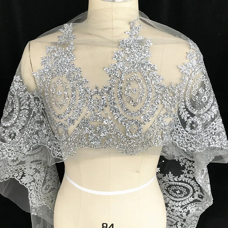 Винтажная кружевная тесьма золотистая/Серебристая ткань для шитья одежды