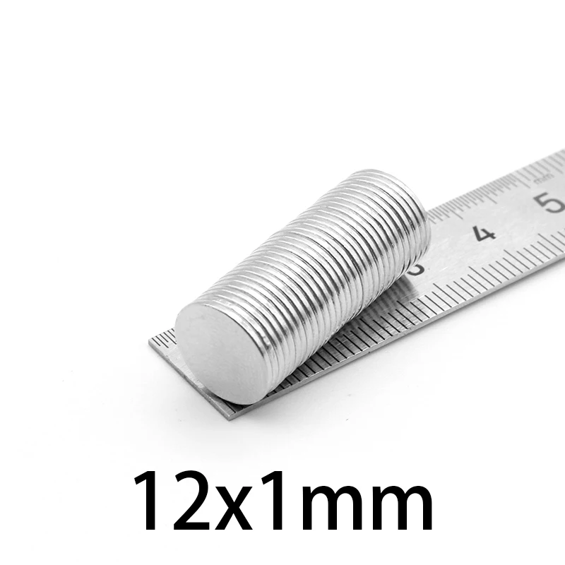 

20-500 шт 12x1 мм тонкий круговой мощные магниты 12mm x 1 мм неодимовый магнит диска 12*1 мм постоянные NdFeB магниты 12*1 небольшой Магнит
