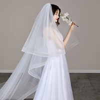 bridal veil ivory white cathedral wedding veils with comb birde accessories 3 m long two layers 2 m wide long velos