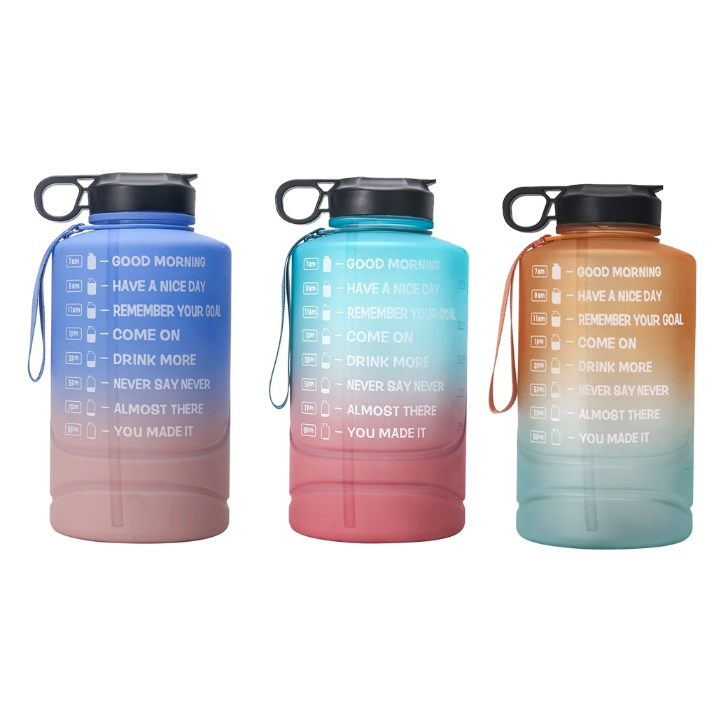 

2.2L Water Bottle Motivational Time Marker Water Jug Portable Sports Drink Cup Sport Fitness Tourism GYM Travel Outdoor Jugs