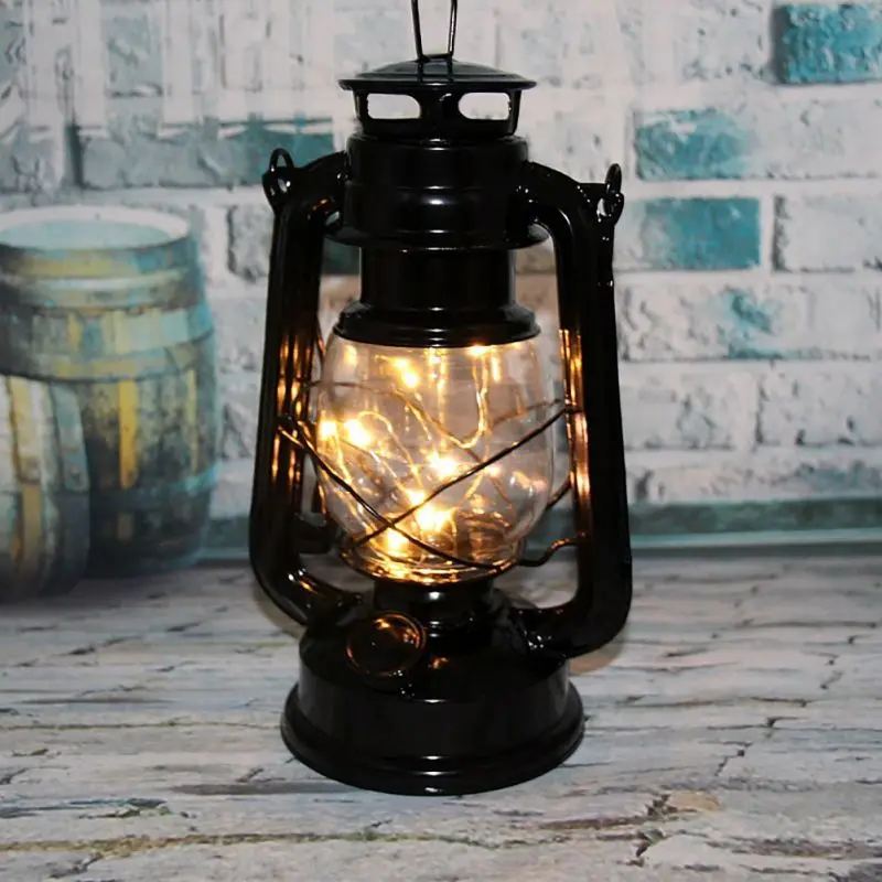 Ретро антикварная масляная лампа Электрический фонарь ручной светильник в форме