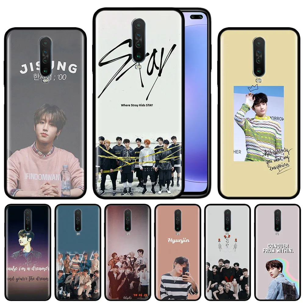 Чехол Stray Kids для Xiaomi Redmi Note 8T 8 7 9 Pro K20 K30 5G 6 6A черный силиконовый защитный чехол