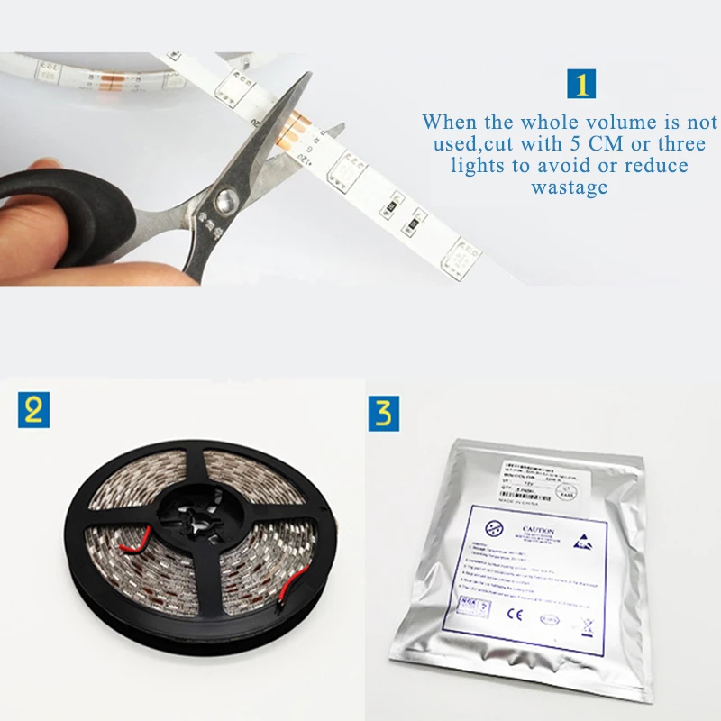 

LED Strip Light 5M / Roll Led Strip 2835 Luminous Flux Waterproof Tape Diode Ribbon For Home Indoor Atmosphere Decoration Lights