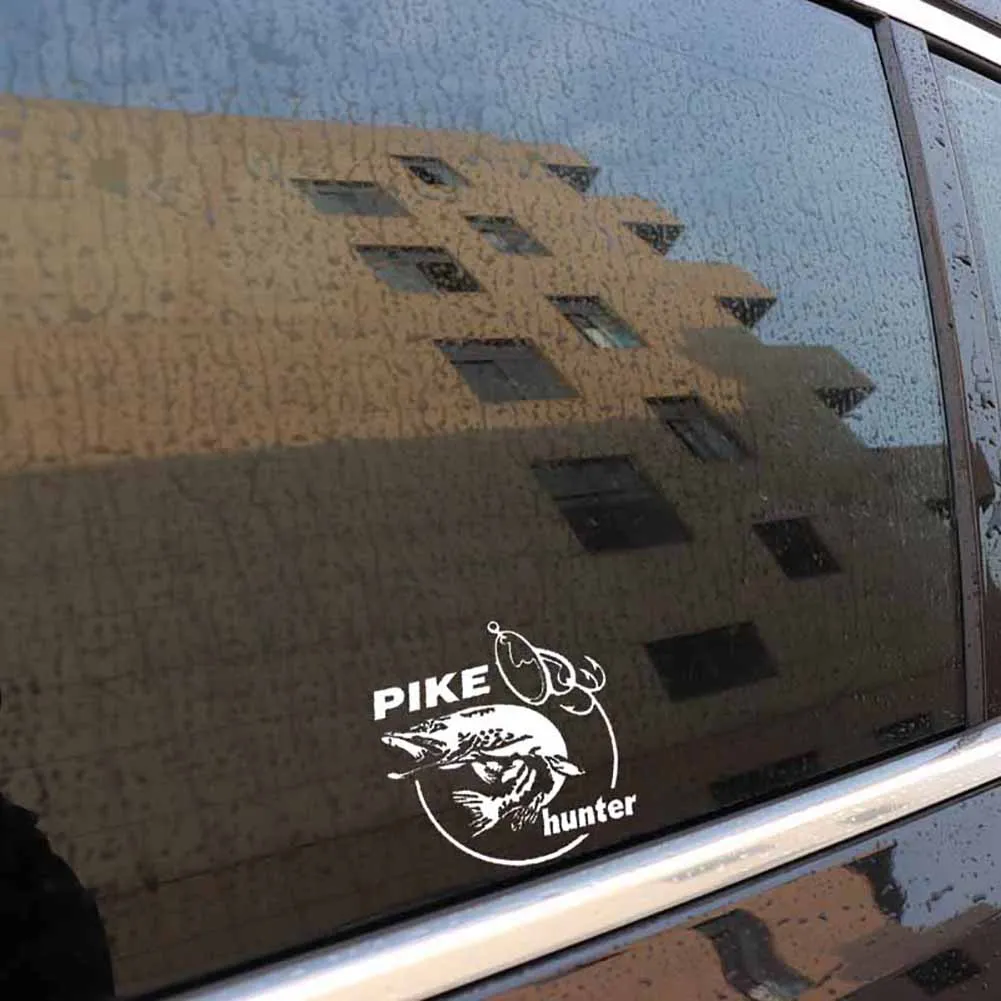 

50% HOT SALESPike Hunter Fish Car Sticker Reflective PET Decal Auto Door Window Laptop Decor Reflective PET 1 Sheet