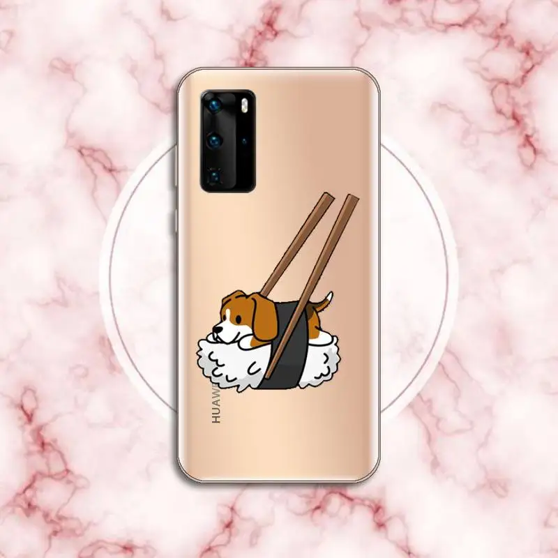 

Corgi Funny Cute Dog Phone Case Transparent for Huawei P honor 8 10i 20 30 40 smart 2019