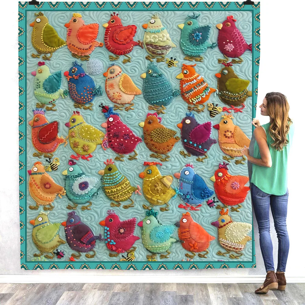 

Rooster 3d printed fleece blanket for Beds Hiking Picnic Thick Fashionable Bedspread Sherpa Throw Blanket 01