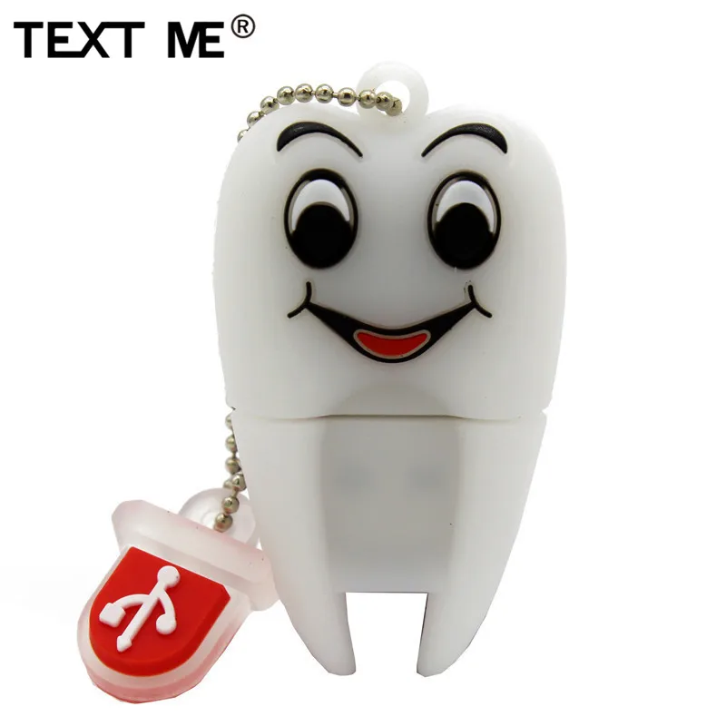 TEXT ME мультфильм 2 Модель зуб usb 0 флэш накопитель 4 ГБ 8 16 32 64 флешка|USB