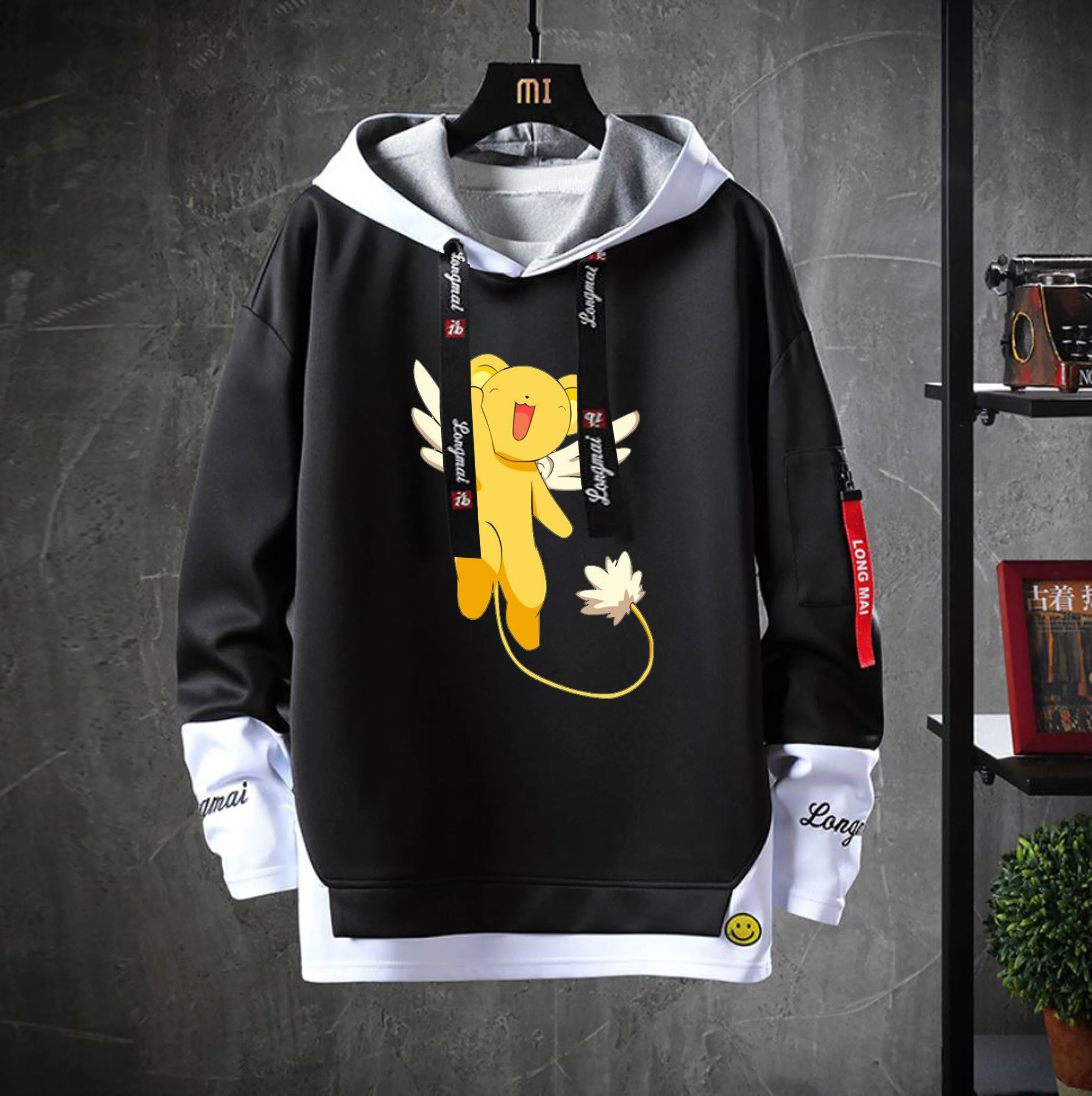 

anime Card Captor Hooded Teenagers cosplay cartoon Costume coat Unisex Casual Fake Two-Piece Hoodies Sweatshirt jacket