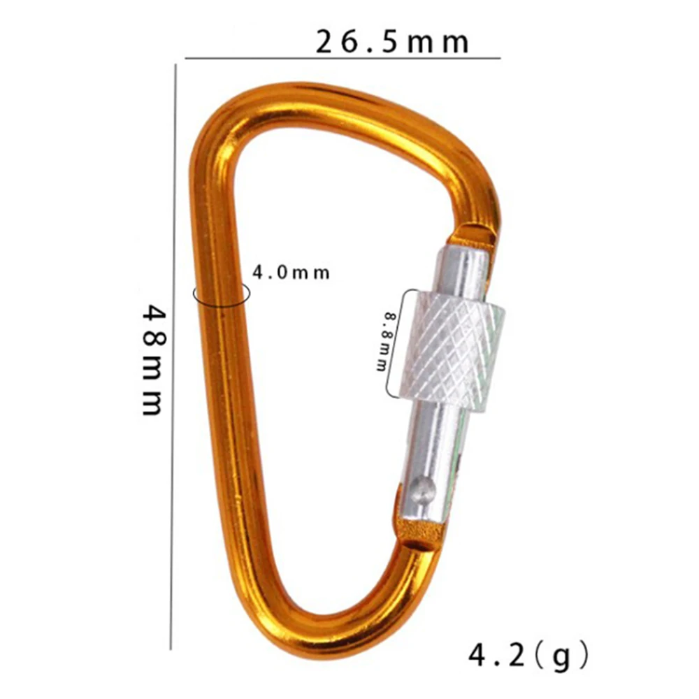 5 шт. D Тип открытый алюминиевый карабин брелок висячий защелкивающийся крючок