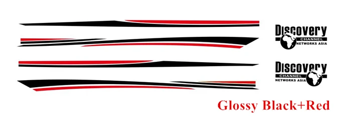 Glossy Black-Red 1 комплект автомобильные спортивные полосы стикер Авто Дверь Талия линия Декор Декорации для Mitsubishi Outlander PHEV Виниловая наклейка для тела - Название цвета: Glossy Black-Red