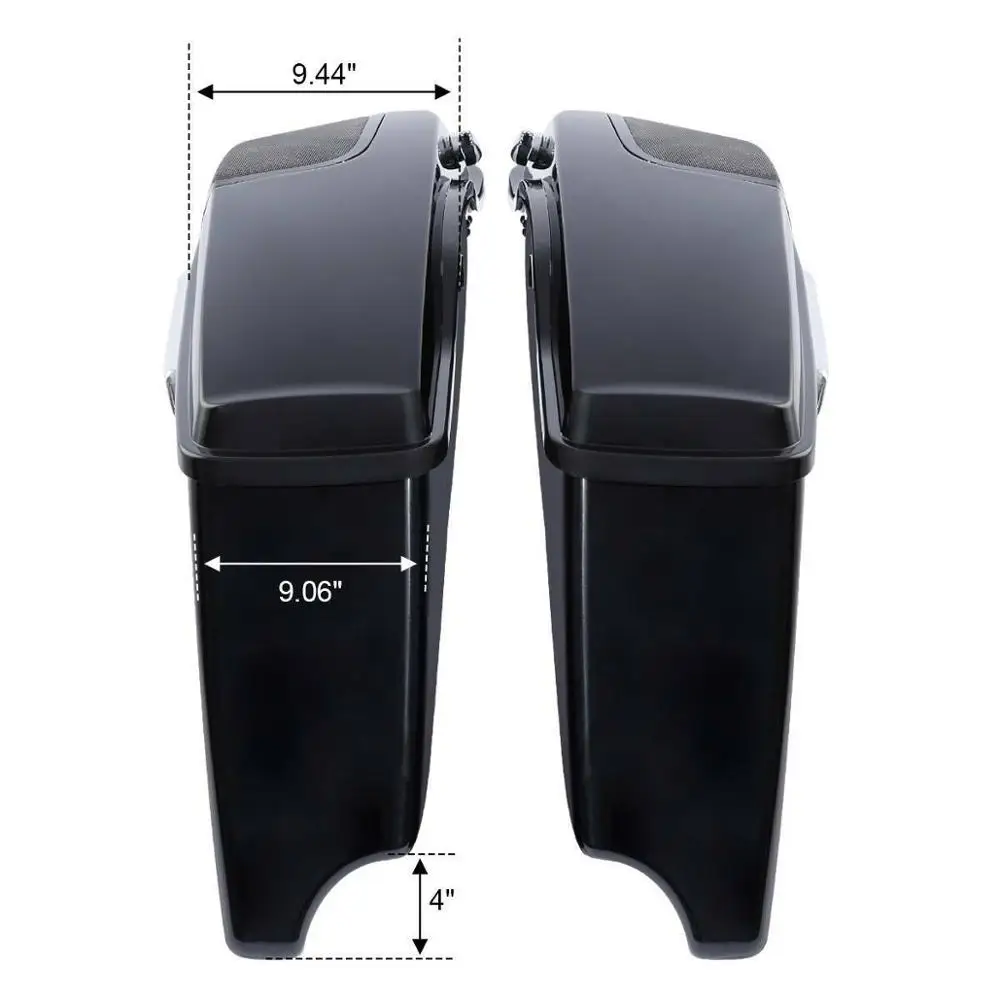 Мотоциклетные 4 &quotяркие черные удлиненные сиденья для Harley Touring Road King Street