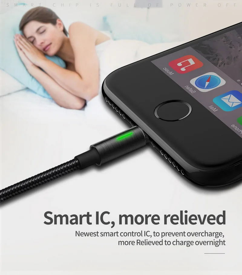 MCDODO автоматическое отключение USB зарядное устройство кабель для iPhone 11 Pro Xs Max X XR 8 7 6 6S Plus Кабель быстрое зарядное устройство кабель для передачи данных для мобильного телефона
