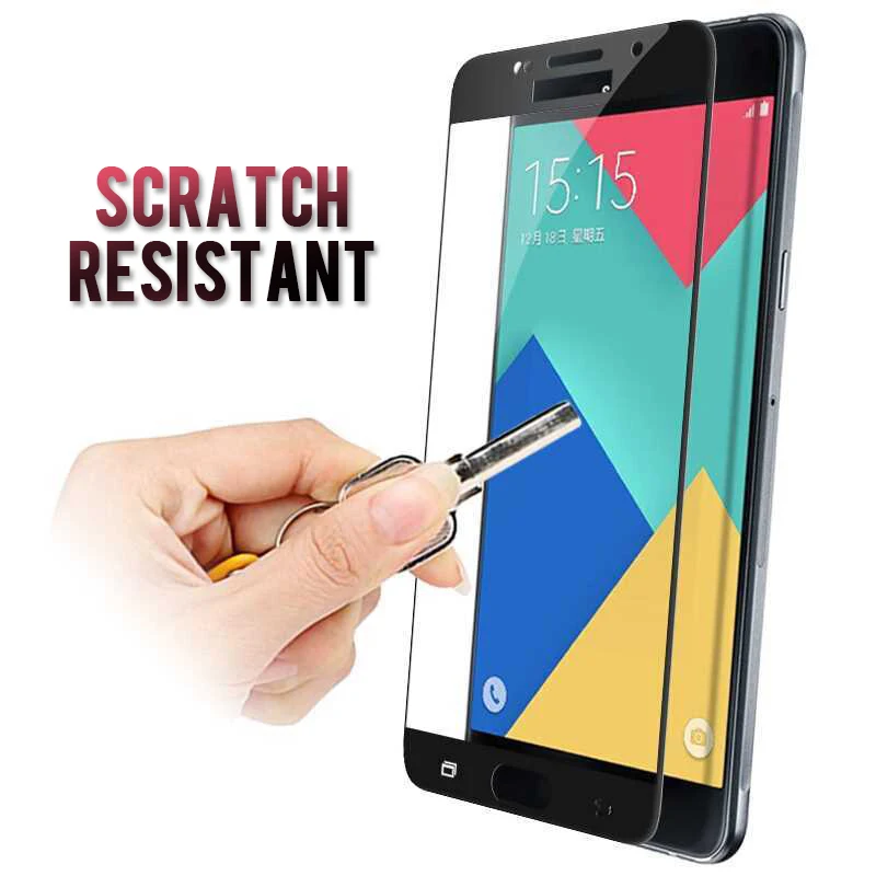 Полноэкранное защитное закаленное стекло для Samsung Galaxy A7 A6 A8 Plus 2018 A750 A3 A5 2016 2017 A520