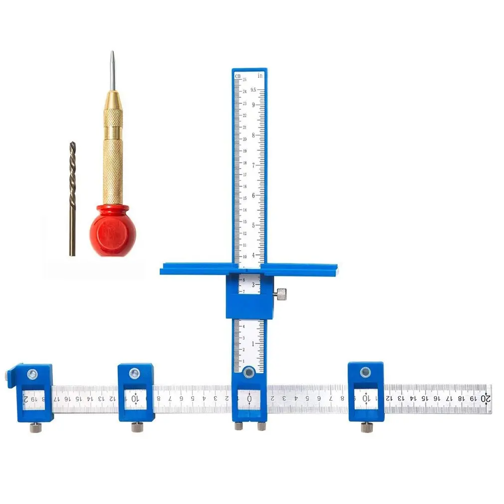 

3pcs/set Cabinet Hardware Jig Drill Guide Sleeve Drawer Pull Wood Drilling Tools Set Locator For Handles Drill Guide