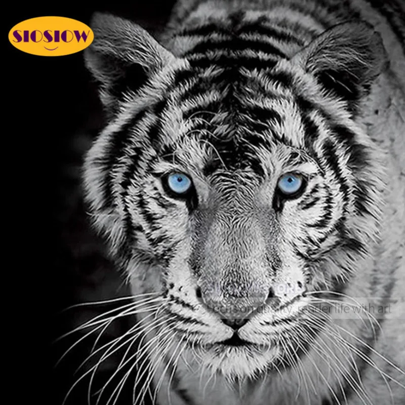 Набор для алмазной вышивки Тигр картина с черными и белыми животными 5d сделай сам