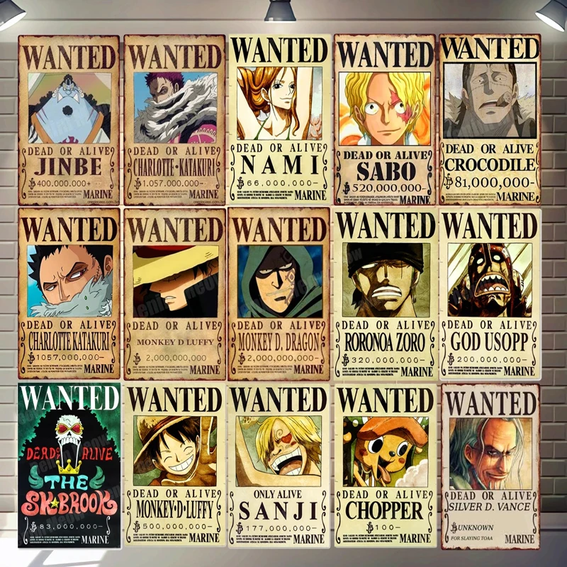 

Оловянная табличка для фанатов аниме, металлические знаки для винтажного кафе, домашний бар, паб, декоративная тарелка, цельный настенный п...