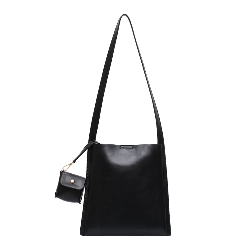 

Fashion bucket bag for women 2020 new Messenger bag ladies shoulder bag solid color leather female Luxury handbag and Purses