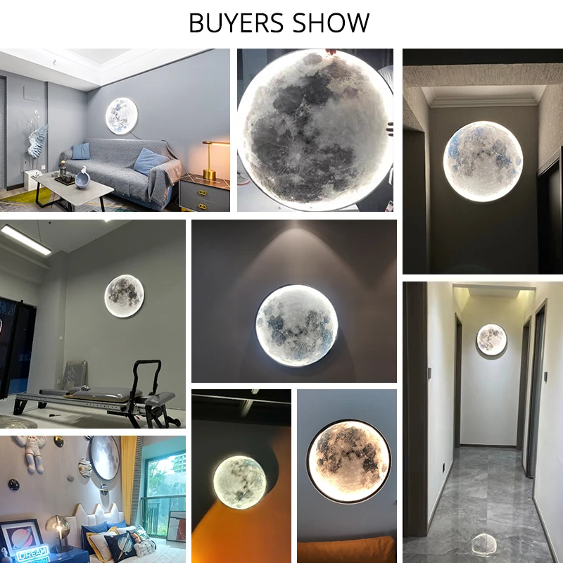 Modern LED Moon Wall Lamp Minimalist Mural Indoor Lighting For Bedroom Background Wall Living ROOM Decorative Bedside Lights (art.: 3920b8ddcff2a) - 3920b8ddcff2a