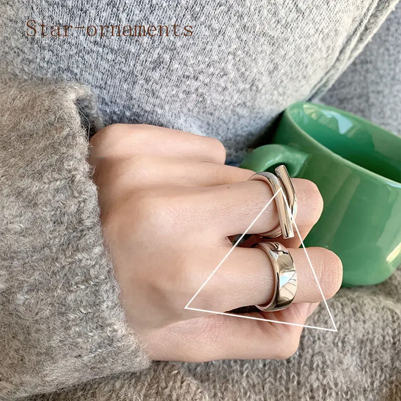 

925 Sterling Silver Fashion Rings For Women Index Finger Adjustable Simplicity Roman Numeral Retro Rings For Men