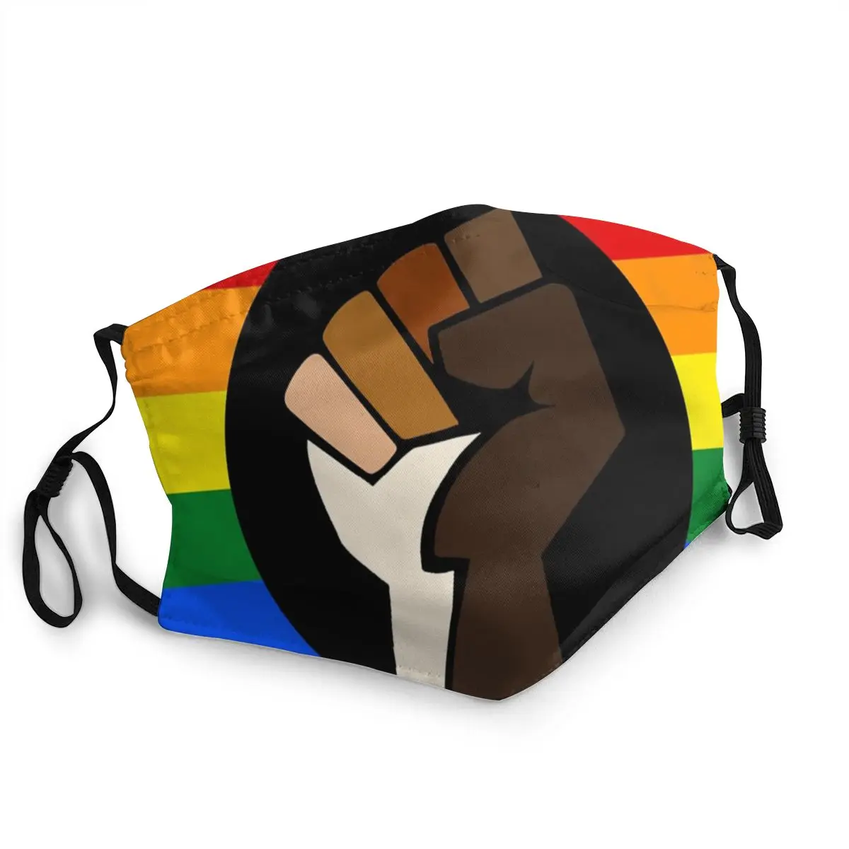 

Intersectional Pride Flag Reusable Face Mask Black Lives Matter LGBT Proletariat Union Anti Haze Mask Protection Cover