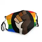 Перекрестная Гордость Флаг многоразовый уход за кожей лица маска черный живет материя Радужный Флаг ЛГБТ пролетариат союз против дымки маски Защитная крышка