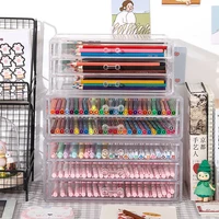 organizer cosmetic storage box lipstick holder jewelry organizer pen holder stationery storage box drawer transparent acrylic