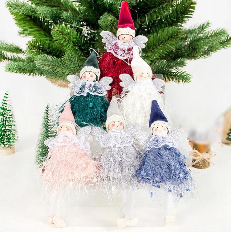QIFU Christmas Angel Pendant Christmas Decor for Home Christmas Tree Ornaments Xmas Doll Gifts Cristmas Elf New Year