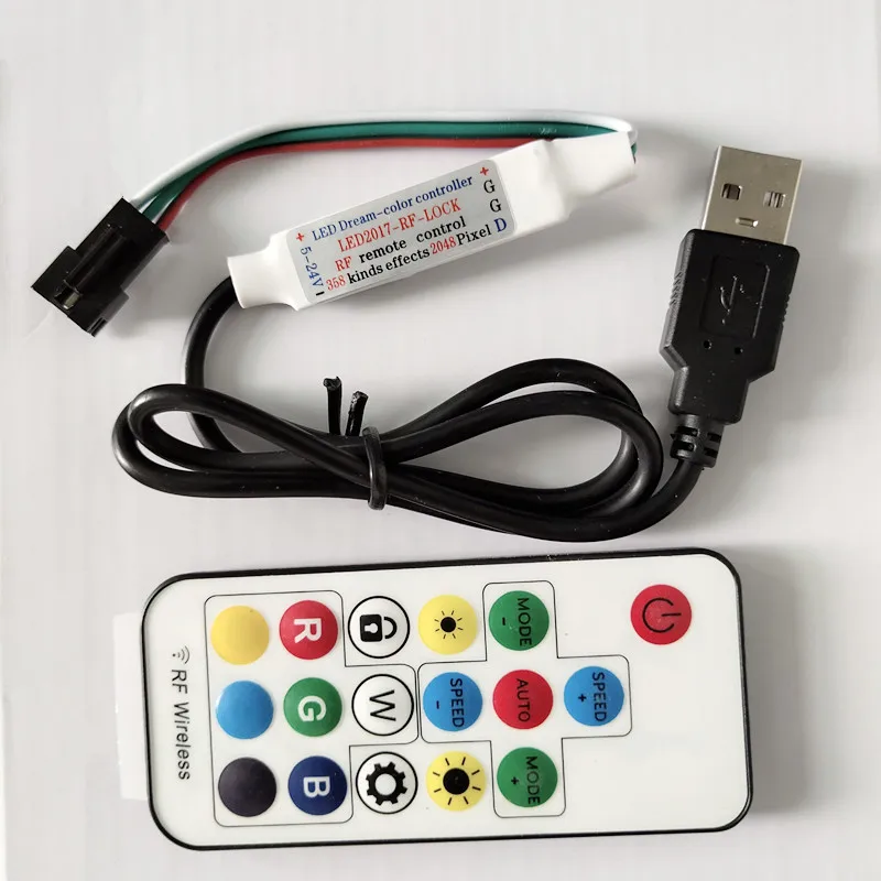5V светодиодный контроллер USB 17Key SP104E RF беспроводной пульт дистанционного управления для WS2811 WS2812B Драйвер IC красочный красный-зеленый-синий светодиод полосы 5050