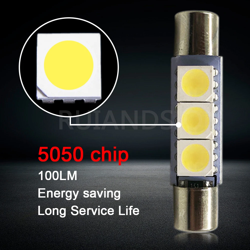10 шт х гирлянда теплый белый Сине голубой цвет 3 SMD 5050 солнцезащитный козырек