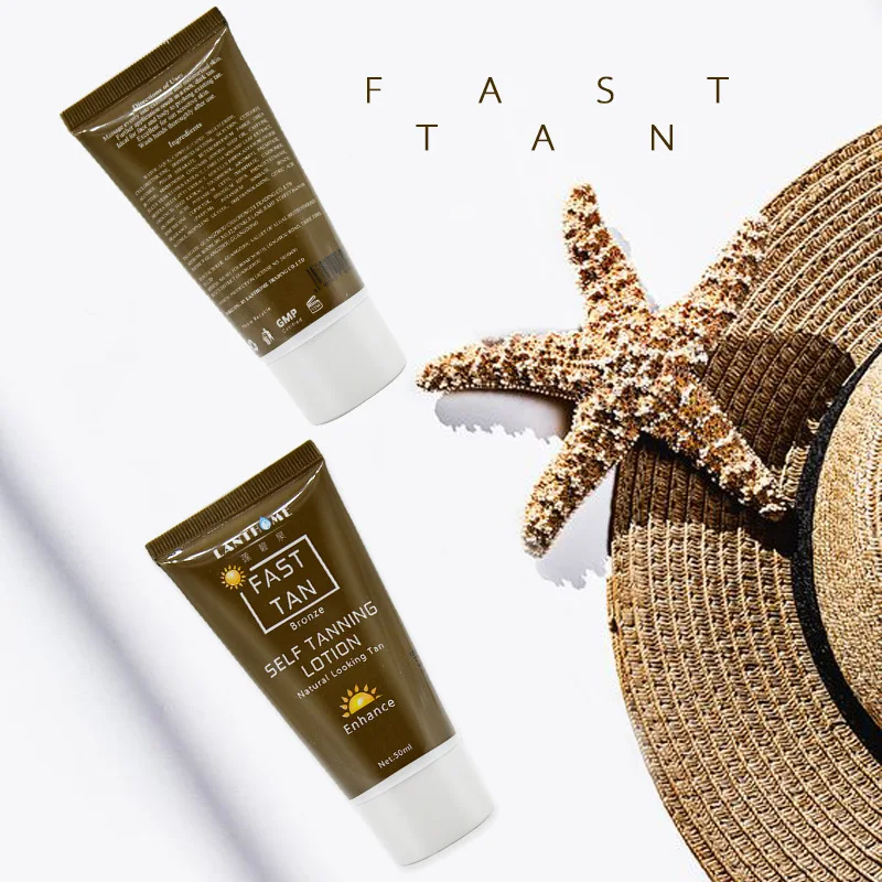 

Self hand Sun tan Tanning Enhance Bronze Cream Sun Block Cream Tanner Lotion Makeup Foundation Beauty Skin Care 50ml
