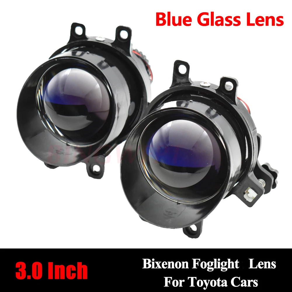 1pair Fog Lights Bixenon Lens For T oyota Corolla/Yaris/Avensis/Camry/RAV 4/L exus H11 HID Projector Lenses Accessories Retrofit