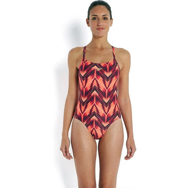 Женский купальный костюм Speedo Allover Riplleback с принтом (Размер 32)| |