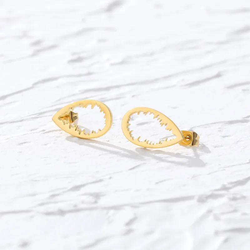 Серьги для девочек простые серьги из стали розового золота с минимальным